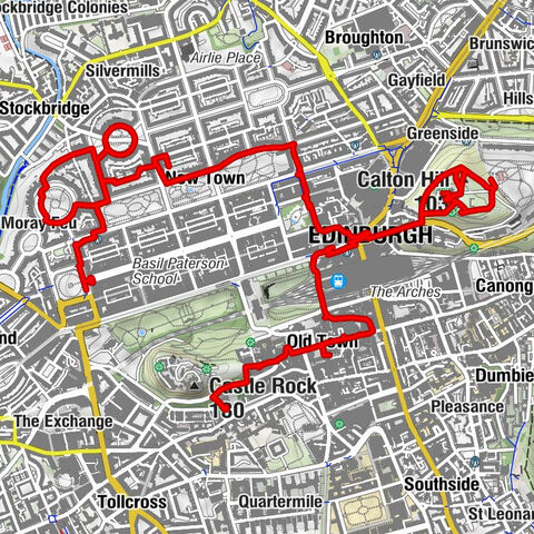 Castle Rock - St Columba's by the Castle - Calton Hill - Stockbridge/Inverleith