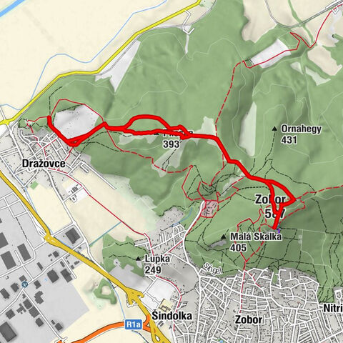 Bačochrast - Zobor - Plieška - Stará hora