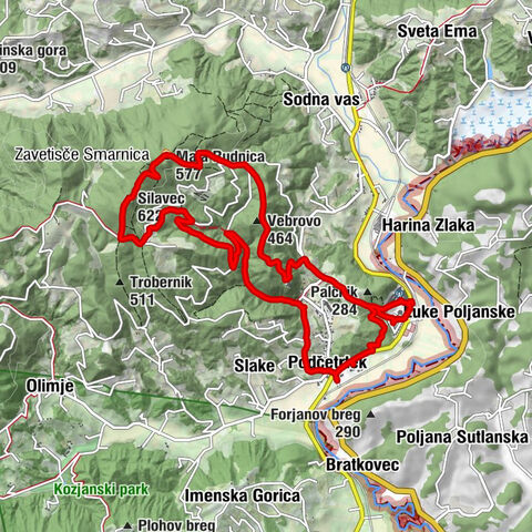 Luke Poljanske - Vebrovo - Mala Rudnica - Silavec