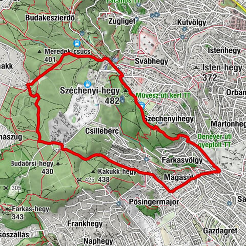 Budapest - Széchenyi-hegy - Normafa - Farkasrét
