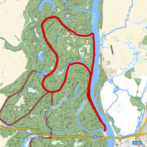 Dunafürdő-Veránka-sziget - Dunafürdő (Gemenc) kenuval