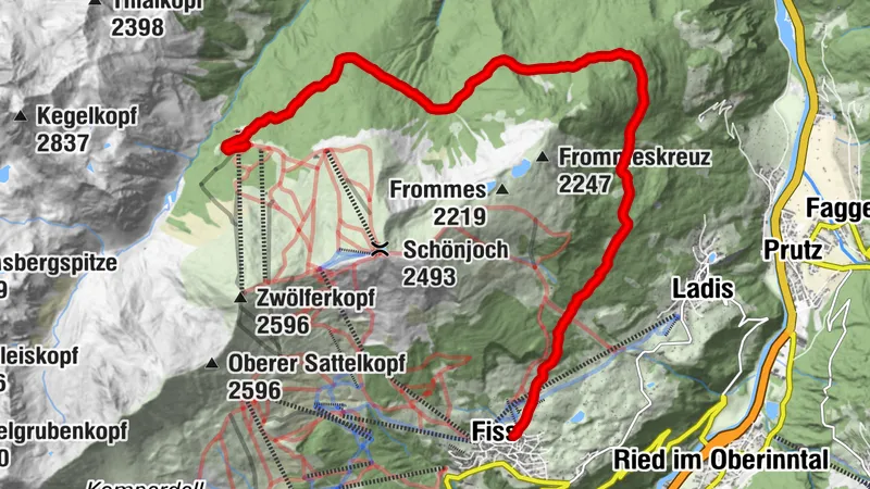 Waldweg zur Schöngampalm