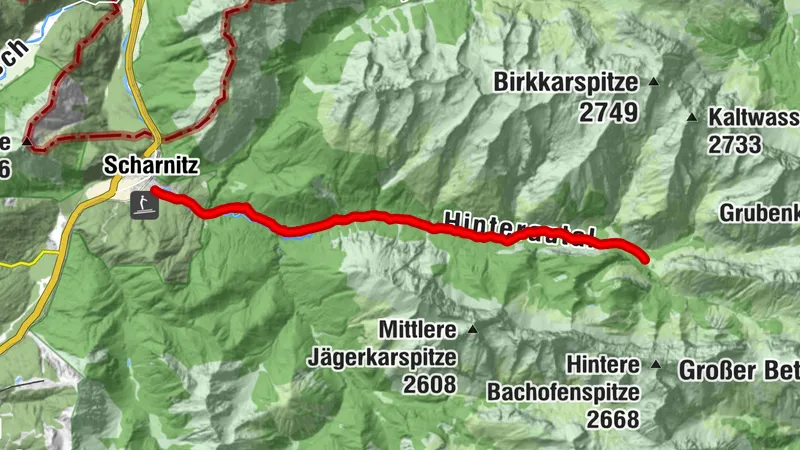 Biketour Nr. 578 Hinterautal-Isarursprung-Kastenalm