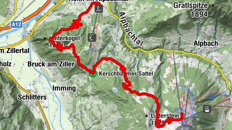 MTB-route 320 Hornboden - Reith i.A.