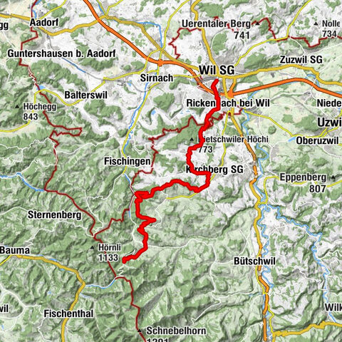 Toggenburg Höhenweg, stage 6, Hulftegg - Wil