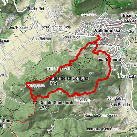 Valldemossa - Mola de sa Comuna - Coll de Sant Jordi - es Nogueral