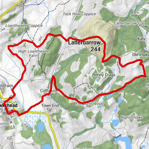 Hawkshead - Colthouse - Latterbarrow - Low Loanthwaite