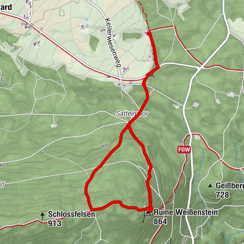 Marktredwitzer Haus - Ruine Weißenstein - Burgruine Weißenstein - Dreifaltigkeitskapelle