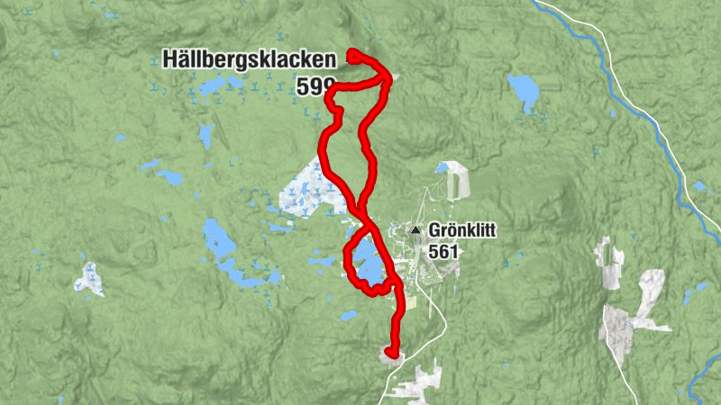 Fryksås - Elljuskorset - Hällbergs Fäbod - Hällbergsklacken