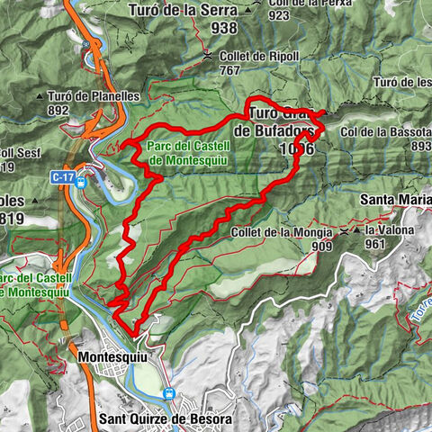 Montesquiu - Turó Gran de Bufadors - Avenc del Tigre - Ermita de Sant Moi