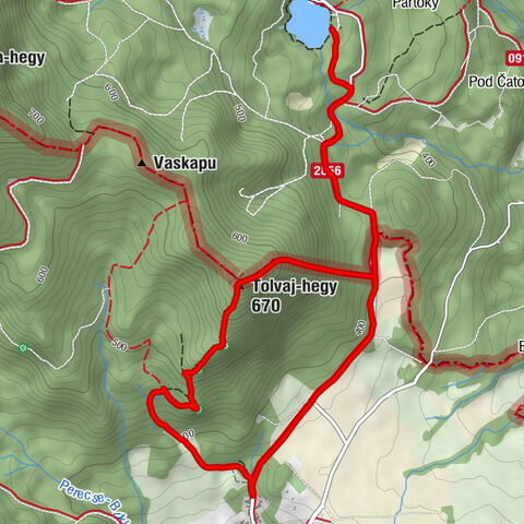 Slanská Huta - Bodnár - Tolvaj-hegy - Pusztafalu