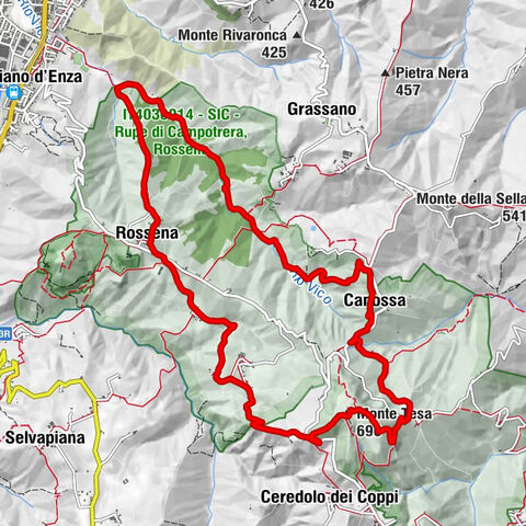 Canossa - Rossena - Cavaliere Nero - Monte Tesa