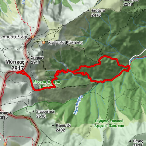 Prionia 1100 - Καταφύγιο Α' «Σπήλιος Αγαπητός» - Σκάλα - Πριόνια