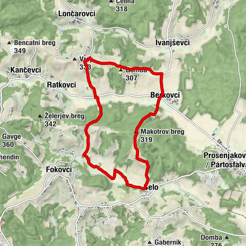 Moravske Toplice - Selo - Makotrov breg - Gomba