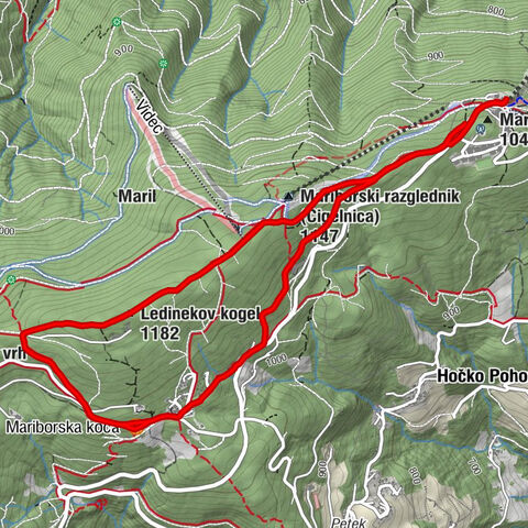 Koča - Mariborsko Pohorje - Ledinekov kogel