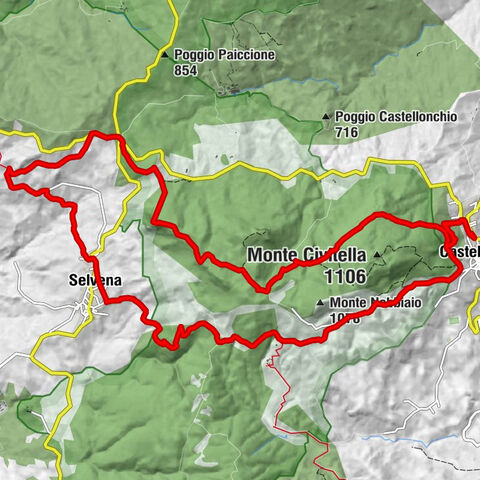 Castell'Azzara - Monte Corno - Ripa di Selvena - Poggio Montone