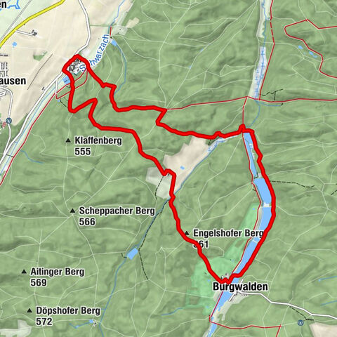 Burgwalden - Klosterstüble - Hubertuskapelle - Engelshofer Berg