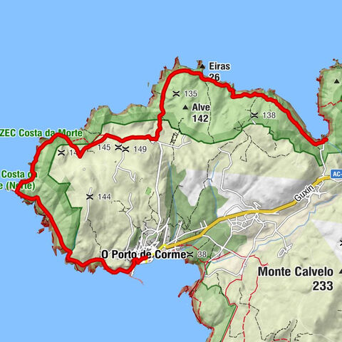 Corme Aldea - O Roncudo - Monte de Allariz - O Porto de Corme