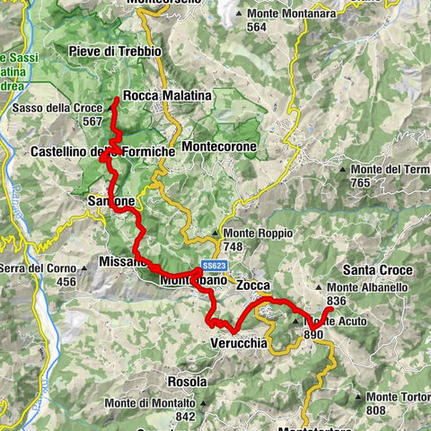 Guiglia - Sasso della Croce - Monte della Riva - San Giacomo