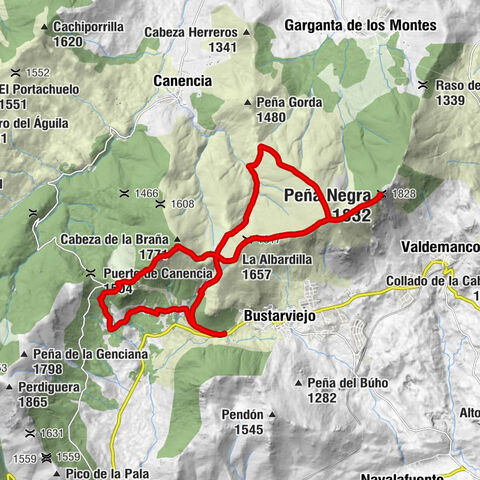 Manantial de la Gregoria - Mondalindo o Cabeza del Cervunal - Peña Negra - Regajo