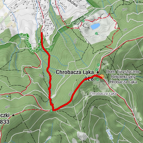 Kozy - Hrobacza Łąka - Dom Turystyczno-Rekolekcyjny Hrobacza Łąka - Chrobacza Łąka