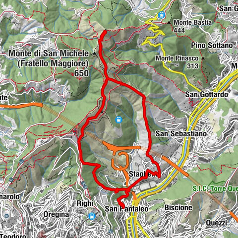 Forte Diamante: anello da Ponte Sifone Vielino (Genova, Liguria)