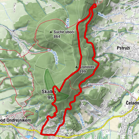 Kunčice pod Ondřejníkem - Skalka - Stanovec - Metylovice