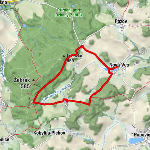 Nová Ves - Miroslav - Vrbětín - Lohovka