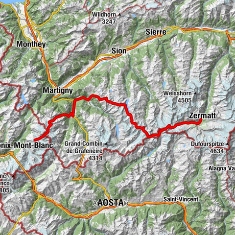 Col du Chardonnet - Pigne d'Arolla - Bielti - Zermatt