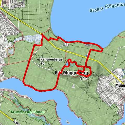 Köpenick - Müggelsee-Terrassen Rübezahl - Großer Müggelberg - Kleiner Müggelberg