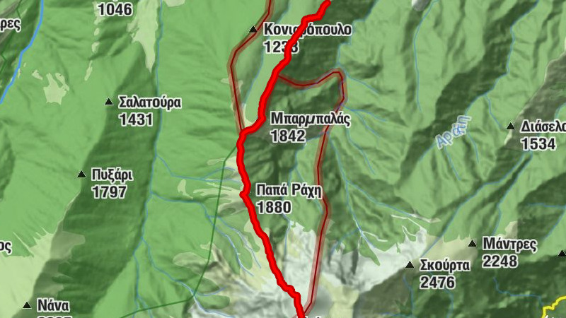 Καταφύγιο Κρεβάτια - Μπαρμπαλάς - Παπά Ράχη - Γιώσος Αποστολίδης