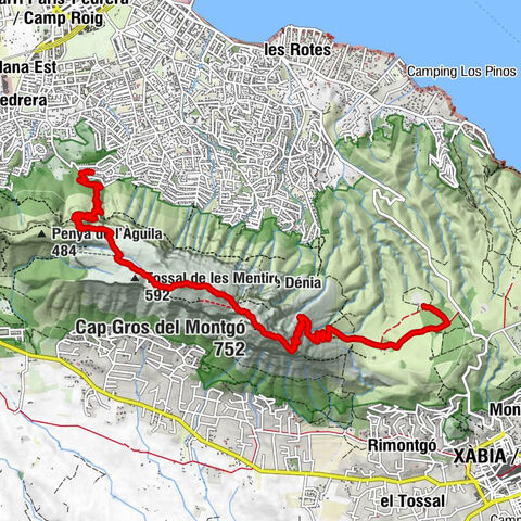 Xàbia / Jávea - Cap Gros del Montgó - la Creueta de Dénia - Dénia