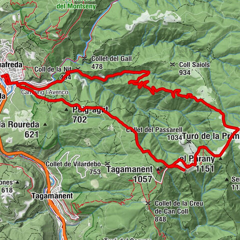 Aiguafreda - Turó de Puigponent - Turó dels Reis - el Parany