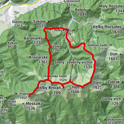 Starý Majer - Chleb - Veľký Kriváň - Malý Kriváň