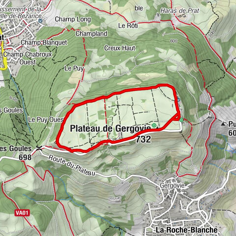 La Roche-Blanche - La Hutte Gauloise - Plateau de Gergovie