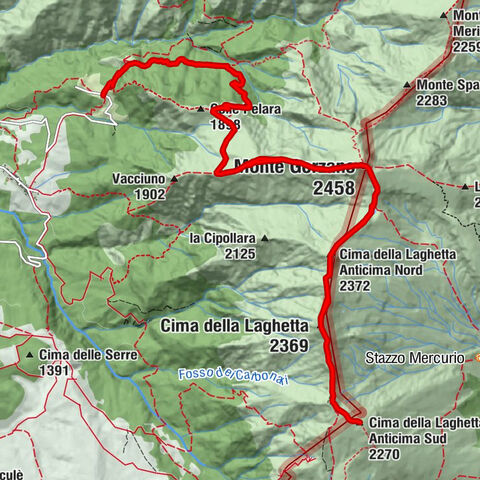 Colle del Vento - Monte Gorzano - Cima della Laghetta Anticima Nord - Cima della Laghetta Anticima Sud