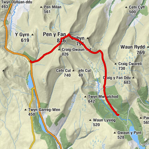 Glyn Tarell - Corn Du - Pen y Fan - Llanfrynach