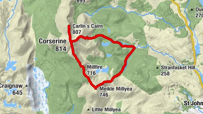 Dumfries and Galloway - Meikle Millyea - Corserine - Carlin's Cairn