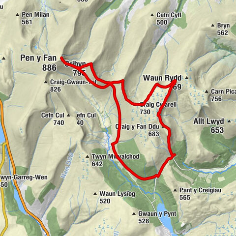 Talybont-on-Usk - Cribyn - Pen y Fan - Llanfrynach