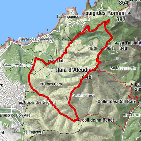 Alcúdia - coll de na Benet - Talaia d'Alcúdia - Mirador de la Victòria