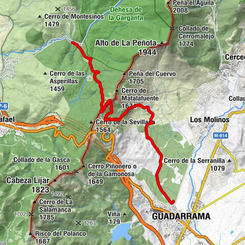 Casa Forestal Molino del Caballo - Peña del Arcipreste de Hita - Ermita de la Virgen del Espino - Urbanización Residencial Miranieve