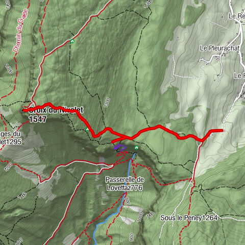 Les Déserts - boyau - Croix du Nivolet