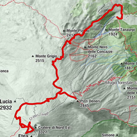 Linguaglossa - Cratere di Nord-Est - Pizzi Dèneri - Portella Giumenta