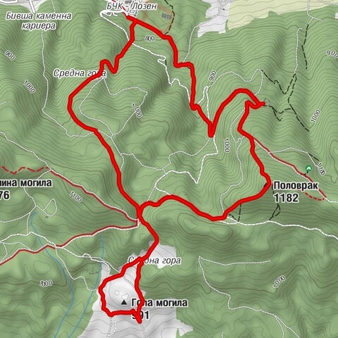 Лозен - Половрак - Гола могила - Долни Пасарел