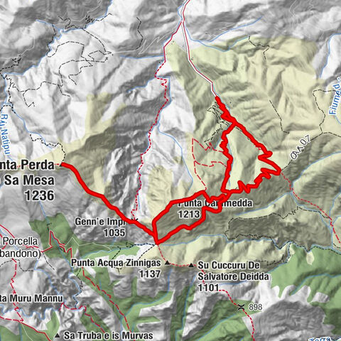 Gonnos/Gonnosfanadiga - Punta Cammedda - Punta sa Cabixettas - Punta Perda de Sa Mesa