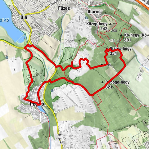 Biatorbágy - Öreghegy - Iharos-hegy - Bolha-hegy
