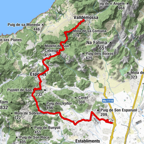 UIB - Coll de Sant Jordi - Mola de sa Comuna - Valldemossa