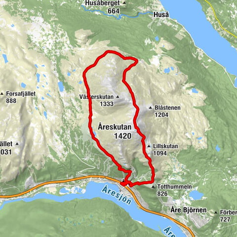 Åre - Tottvägen - Nalles klippa - Åreskutan