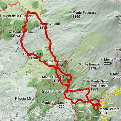 Monte Vetore - Rifugio della Galvarina - Adrano