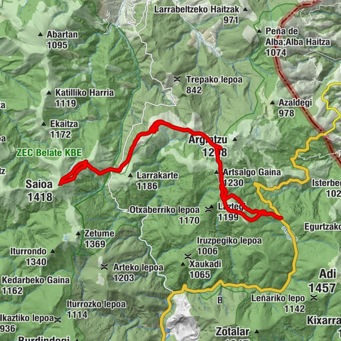 Baztan - Otarra Bizkarra - Saioa - Iparraldeko Kaskoa